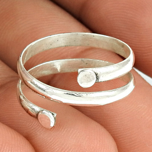 Solid Sterling Silver Handmade Ring Unique Bohemian Unisex Design