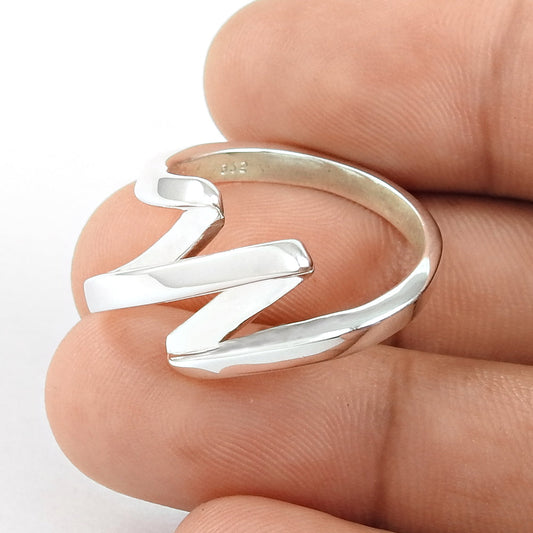 Solid 925 Silver Ring Elegant Plain Band Wedding Jewelry for Couples