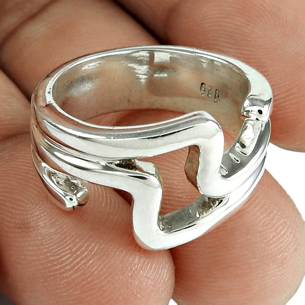 Genuine Solid 925 Silver Ring Durable Stackable Jewelry for Women Men