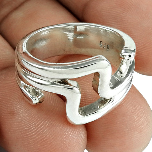 Genuine Solid 925 Silver Ring Durable Stackable Jewelry for Women Men