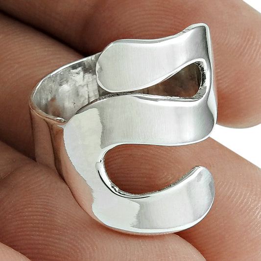 Solid 925 Silver Ring Traditional Handmade Band Antique Style Jewelry