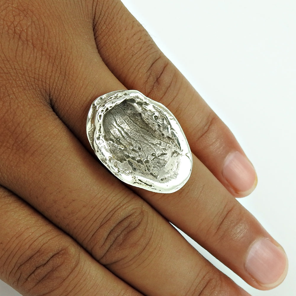 Handmade Vintage 925 Silver Ring Classic Antique Style Unisex