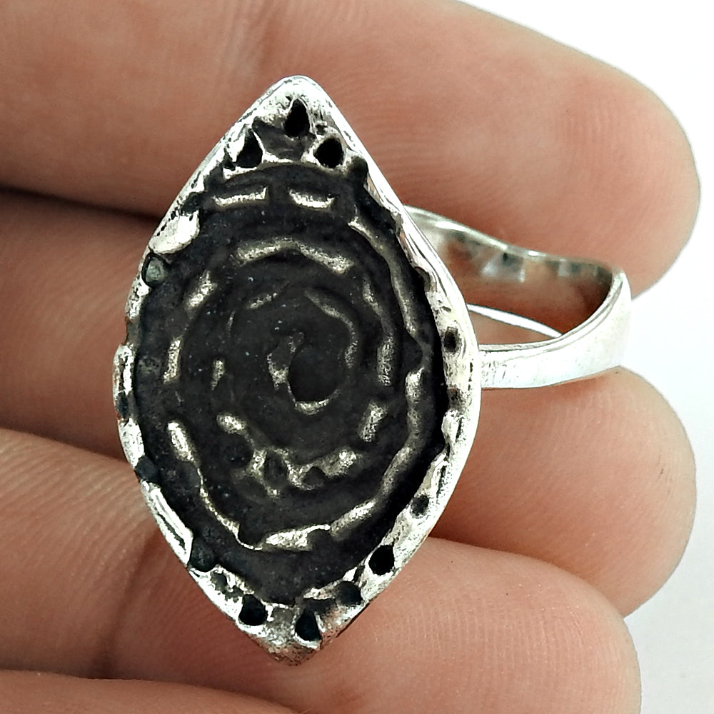Vintage 925 Silver Handmade Ring Unique Timeless Jewelry Gift