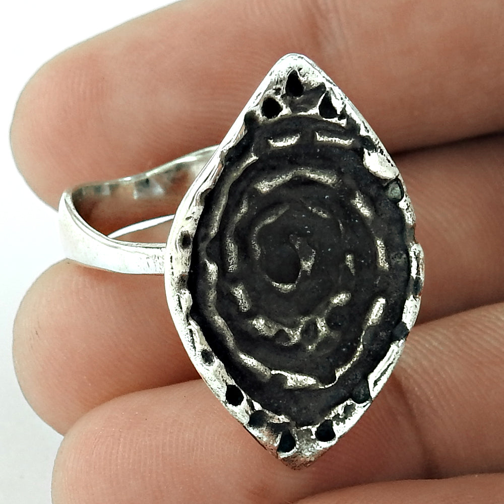 Vintage 925 Silver Handmade Ring Unique Timeless Jewelry Gift