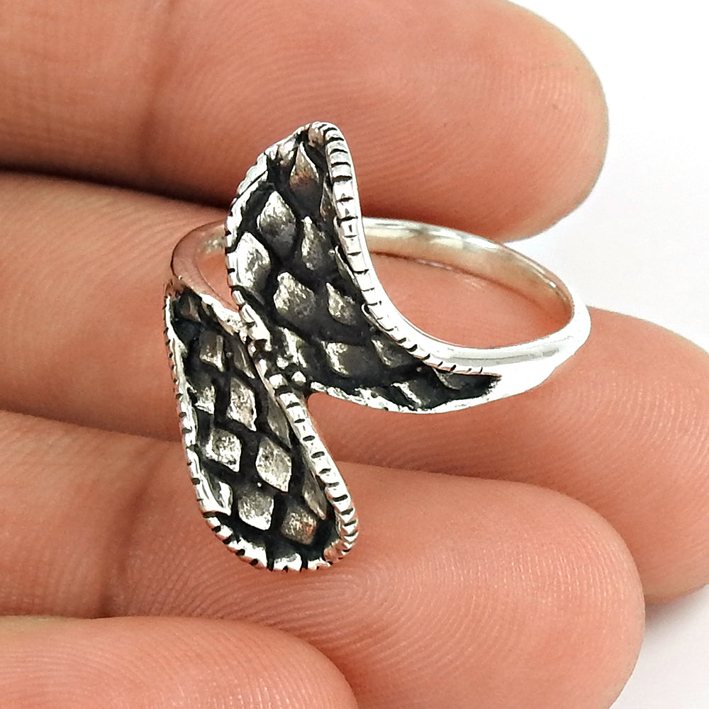Handmade Vintage 925 Silver Ring Boho Style Retro Classic