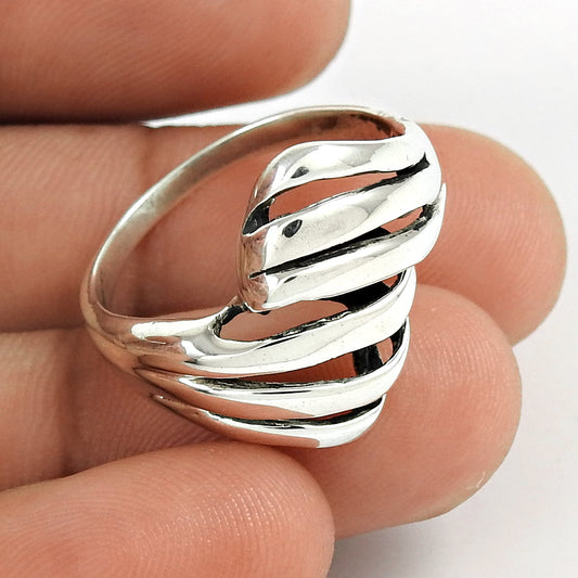 Vintage 925 Silver Handmade Ring Unique Boho Artisan Jewelry