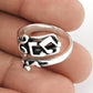 925 Solid Sterling Silver Music Sign Statement Ring