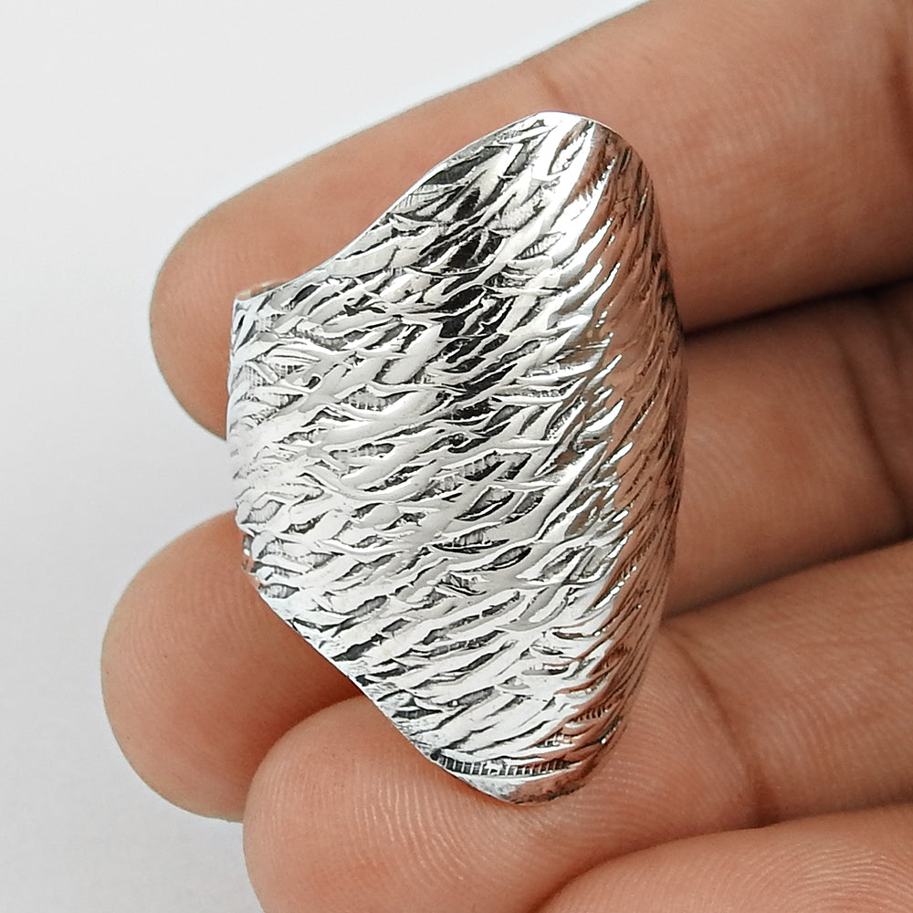 Handmade Indian Jewelry 925 Solid Sterling Silver Cocktail Ring For Her