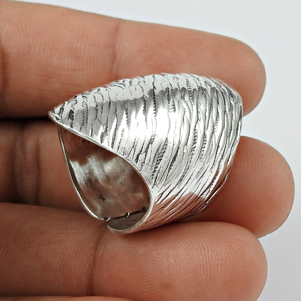 Handmade Indian Jewelry 925 Solid Sterling Silver Cocktail Ring For Her