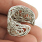 Indian Artisan 925 Solid Sterling Silver Band Filigree Ring