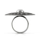 Indian Artisan Jewelry 925 Solid Sterling Silver Statement Ring D29