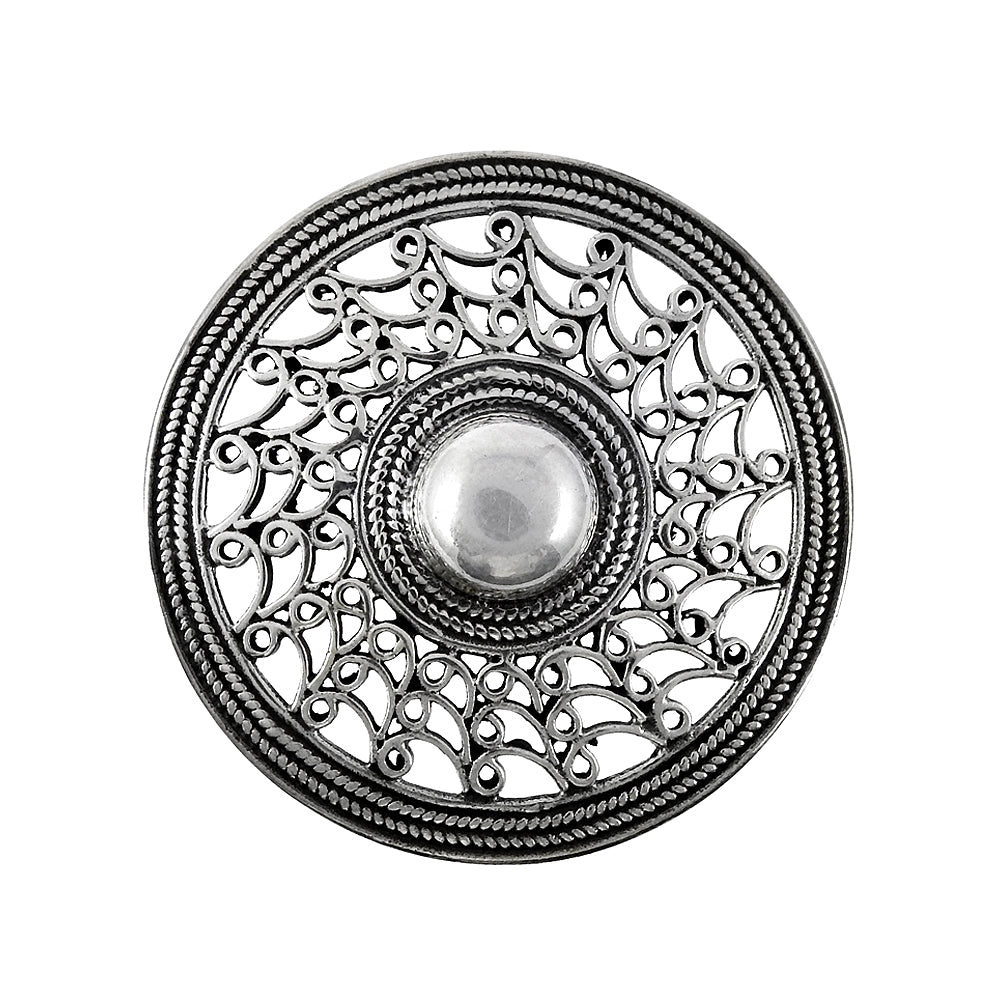 Indian Artisan Jewelry 925 Solid Sterling Silver Statement Ring D29