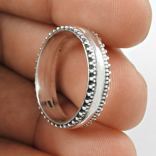 Proposal Ring Solid 925 Sterling Silver Band Gift For Her