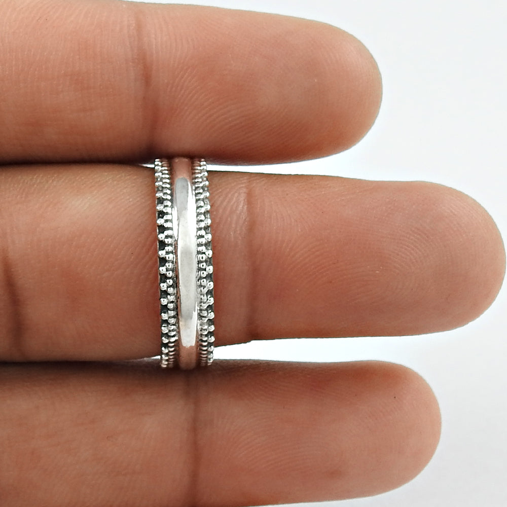 Proposal Ring Solid 925 Sterling Silver Band Gift For Her