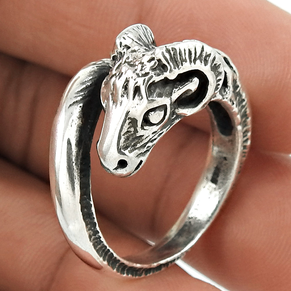 925 Solid Sterling Silver Sheep Ring