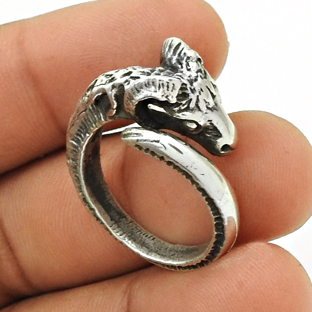925 Solid Sterling Silver Sheep Ring