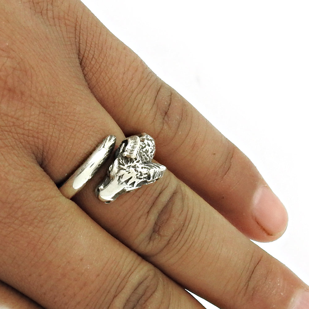925 Solid Sterling Silver Sheep Ring