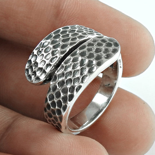 925 Sterling Silver Handcrafted Jewelry Band Wrap Ring
