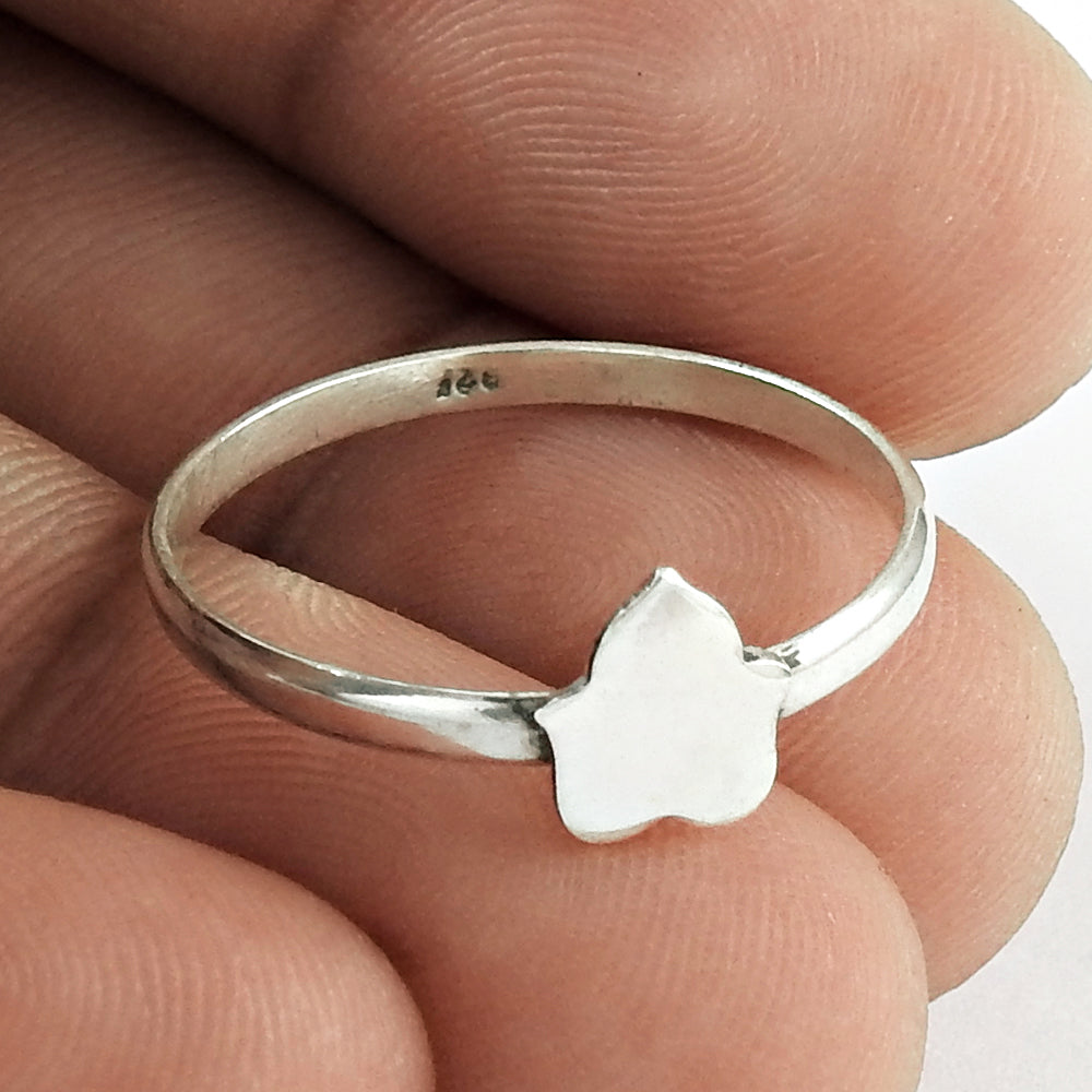 Lotus Flower Ring 925 Solid Sterling Silver Handmade Indian Jewelry