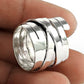 Indian Artisan Jewelry 925 Solid Sterling Silver Cocktail Ring Band