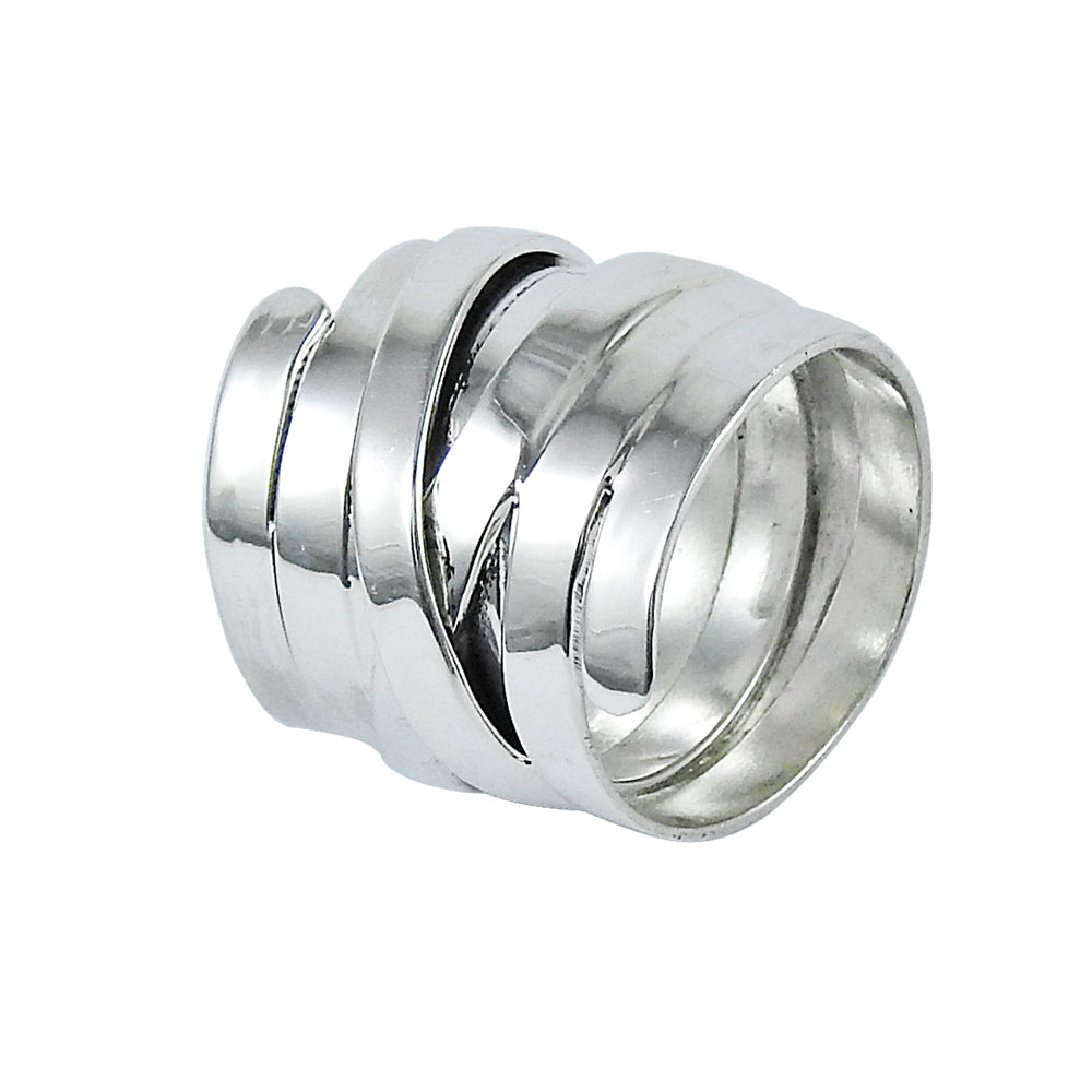 Indian Artisan Jewelry 925 Solid Sterling Silver Cocktail Ring Band