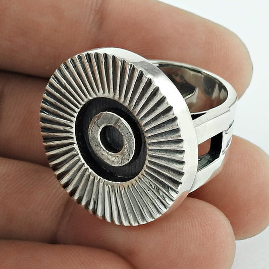 925 Solid Sterling Silver Artisan Cocktail Ring