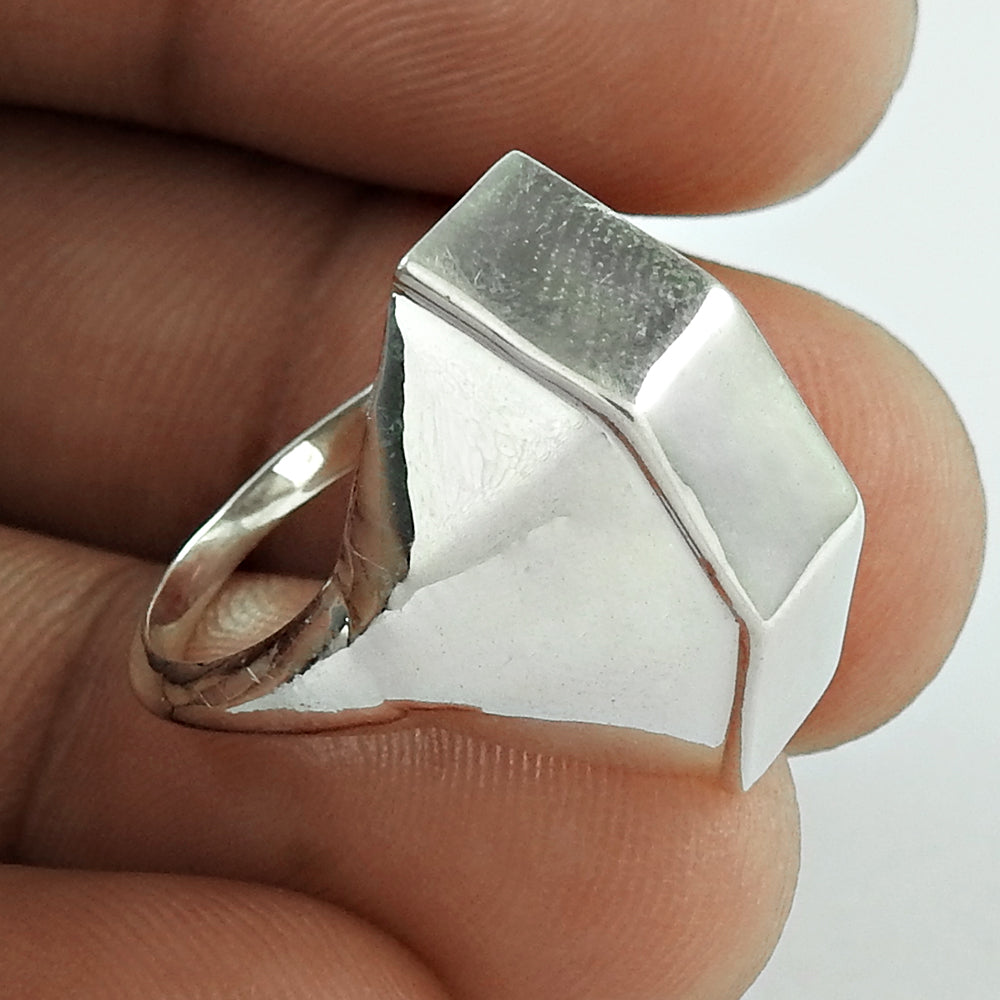 925 Sterling Silver Handcrafted Jewelry Statement Ring D21