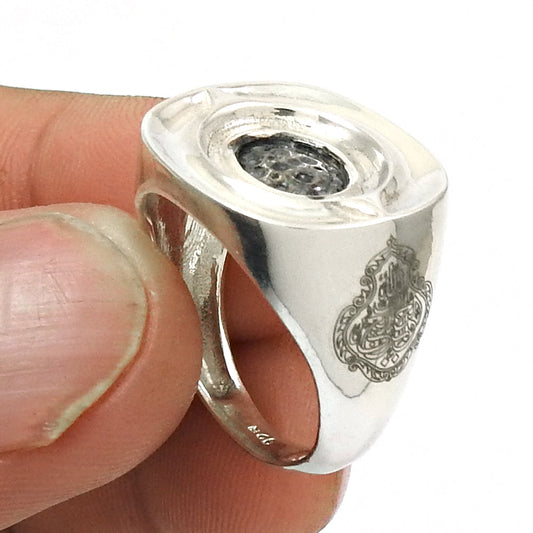 Vintage Look Statement Ring Solid 925 Sterling Silver Elegant Jewelry E5