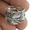 Indian Artisan Jewelry 925 Solid Sterling Silver Statement Leaf Ring