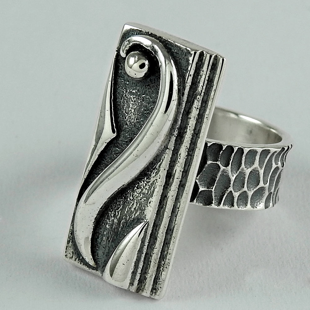 Cocktail Geometric Ring 925 Solid Sterling Silver Handmade Indian Jewelry