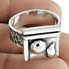 925 Sterling Silver Handcrafted Jewelry Statement Geometric Ring