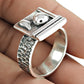 925 Sterling Silver Handcrafted Jewelry Statement Geometric Ring