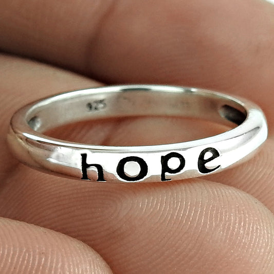 Indian Artisan Jewelry 925 Solid Sterling Silver Cocktail Hope Ring