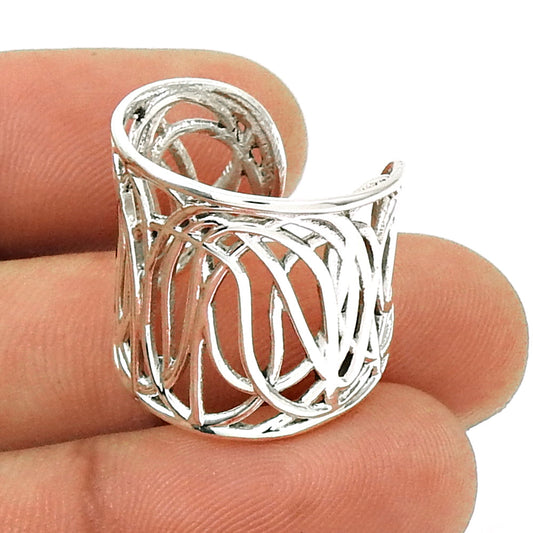 Filigree Ring Indian Artisan 925 Solid Sterling Silver Band