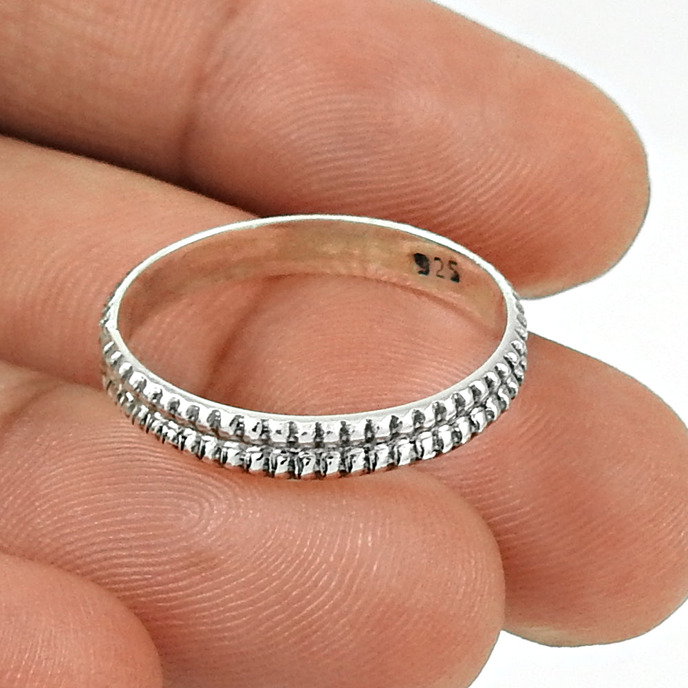 Gift Jewelry for Her 925 Solid Sterling Silver Band Ring O17