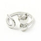925 Solid Sterling Silver Jewelry Cocktail Cat Design Ring