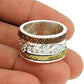 Indian Artisan 925 Solid Sterling Silver Spinner Ring Band Jewelry