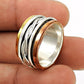 Solid 925 Sterling Silver Handmade Spinner Ring Band Jewelry B4