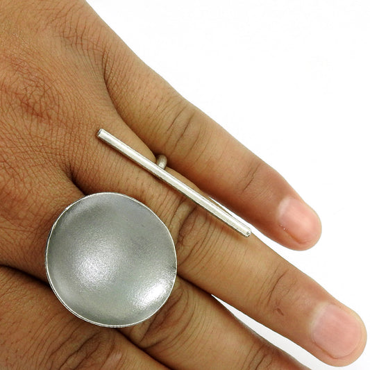 Artisan 925 Solid Sterling Silver Jewelry Statement Ring