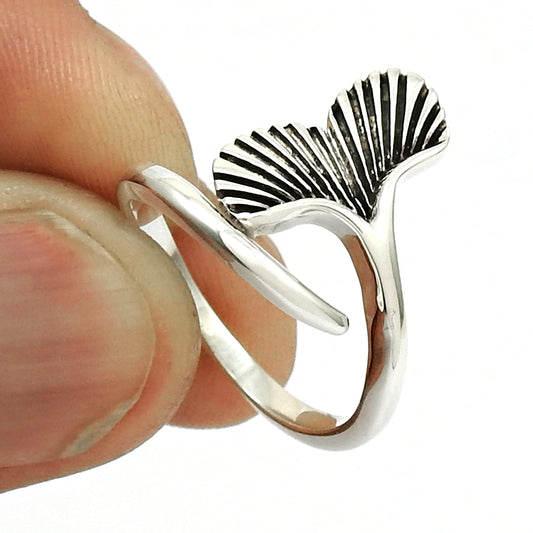 Wing Design Cocktail Ring 925 Solid Sterling Silver Handmade Jewelry W5