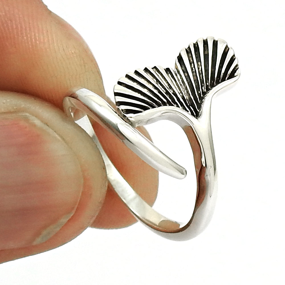 Wing Design Cocktail Ring 925 Solid Sterling Silver Handmade Jewelry W5