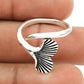 Wing Design Cocktail Ring 925 Solid Sterling Silver Handmade Jewelry W5