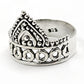 Solid 925 Sterling Silver Crown Ring Band Jewelry