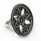 Solid 925 Sterling Oxidized Silver Adjustable Ring Handmade Artisan Jewelry