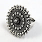 Indian Artisan Solid 925 Sterling Silver Adjustable Ring