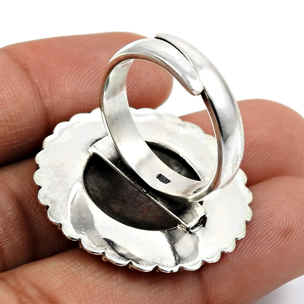 Solid 925 Sterling Silver Adjustable Ring Handmade Band Jewelry