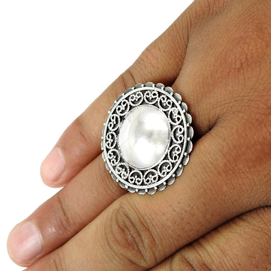 Solid 925 Sterling Silver Adjustable Ring Handmade Band Jewelry