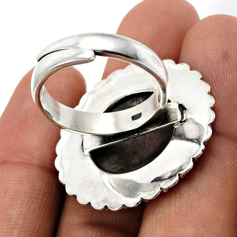 Solid 925 Sterling Silver Adjustable Ring Handmade Band Jewelry