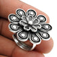 Indian Artisan 925 Solid Sterling Silver Statement Flower Ring