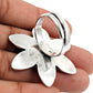 925 Sterling Oxidized Silver Band Flower Ring Handcrafted Jewelry Y3